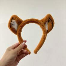 1pc Women's Elegant Minimalist Velvet Leopard Print Cat Ear Headband, Suitable For Daily, Washing, And Commuting, Hair Band, Hair Hoop - Multicolor - View 16