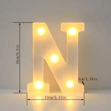 粉色 LED 字母與數字燈，亮面字母與數字發光裝飾燈，字母 A-Z、數字 0-9，仙女燈，Love，電池供電燈，最佳禮物，適用於聖誕節、房間、臥室、生日、派對、婚禮、情人節、牆面與週年慶派對 - 白色 - 查看 27