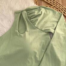 Blusa cropped mula manca manga longa GG 46 a 50 plus size - Verde Claro - Visão 2