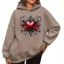 1pc/2pcs/3pcs Halloween Rose Flower & Heart DIY Heat Transfer Stickers, Suitable For T-Shirts, Pants, Pillows, High-Quality Washable And Durable Heat Press Decals, No Cutting Required Pre-Cut Design, High Adhesiveness No White Edges, Cartoon Halloween Themed Patterns