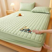 Fitted Sheets - Wasserdichtes Spannbettlaken mit Bärensteppung - Matcha-Grün - Übersicht 6
