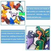 Random 15/20/30pcs Dinosaur Series Shoe Charms, Suitable For Beach Sandals, Shoe Decoration, High-Quality Popular Accessory, Great Gift For Teens, Men, Women And Adults - Multicolor - View 3