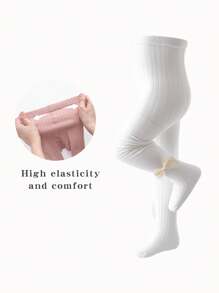 1 双婴儿幼儿紧身裤袜女童儿童紧身裤蝴蝶结紧身裤，风格甜美，适合搭配裙子外出穿着。 - 彩色 - 查看 12