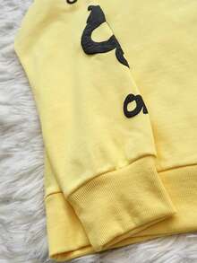 European And American Style Medium-Thick Star Print Hooded Sweatshirt, Unisex Loose Fit, A Must-Have For Y2K Streetwear Enthusiasts. Mesh Print Pullover Sweatshirt. - 黃色 - 查看 7