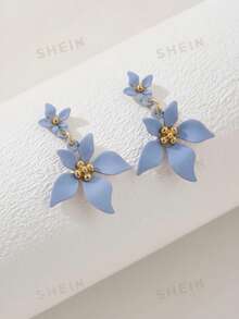 1 Paio di Orecchini Pendenti Floreali Delicati, Adatti per Uso Quotidiano