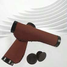 自行车把手符合人体工程学设计可锁定自行车车把把手适用于山地 MTB MBX 自行车电动滑板车 - 棕色 - 查看 1