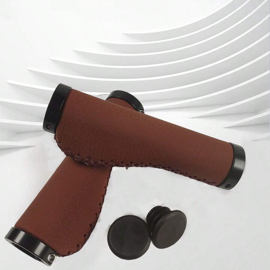 自行车把手符合人体工程学设计可锁定自行车车把把手适用于山地 MTB MBX 自行车电动滑板车 - 棕色 - 查看 1