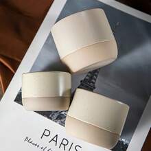 1 PIEZA Taza de espresso de cerámica y piedra, taza de té de cerámica, taza de té Kung Fu, taza de cata, de alta calidad, alta resistencia a la temperatura, pared interior lisa, fácil de limpiar, estilo simple de Oriente Medio, tres capacidades, taza de té para oficina y hogar, adecuada para uso personal y regalo a otros