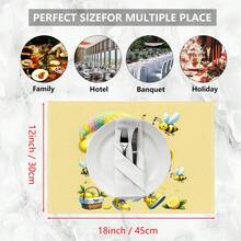 1 buc/4 buc/6 buc covoraș de masă din in cu model de elf, potrivit pentru masă, decor pentru toate anotimpurile, covoraș de masă modern lavabil, decor pentru cameră, suporturi pentru pahare, bucătărie, petrecere în interior și exterior, decor pentru casă, cadou ideal - Multicolor - Vizualizare 9