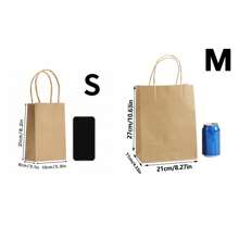 30 piezas Bolsas de regalo de papel kraft con asas, colores surtidos para regalos, bolsas de papel kraft, bolsas de compras de papel, bolsas de manualidades, bolsas para mercancía, fiesta de cumpleaños, boda, decoraciones de fiesta, decoraciones de boda, suministros de fiesta Día de San Valentín