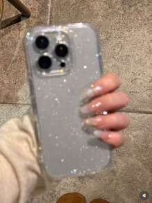 1 个透明穿孔 2.0 毫米厚星空闪光手机壳带挂绳，防震，兼容 11/12/13/14 Pro Max/Xs/Xr/11 Pro/11 Pro Max/12 Pro/12 Pro Max/13 Pro/13 Pro Max/7 Plus/14 Pro/14 Pro Max/14 Plus/7 Plus/8 Plus/8/Se2 防水防摔防刮 - 彩色 - 查看 10