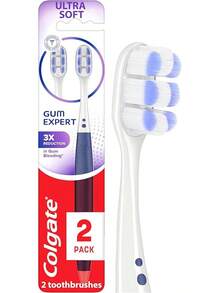 - Cepillo de Dientes Manual Ultra Suave Gum Expert - Paquete de 2 - Morado - Salud de las encías - Ver 2