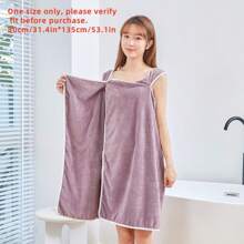 1 件成人珊瑚绒多色浴巾，适合女性家庭使用，性感、舒适、柔软、高吸水性，带口袋和可调节肩带，适合美容院家庭浴室淋浴毛巾，适用于美容沙龙、酒店运动、家庭必需品、毛巾、皮肤护理