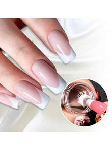 2pcs Transparent Nail Stamping Plates With Scraper - French Nail Jelly Silicone Stamp - Transparent Stamping Head With Scraper, Transfer Tool, Manicure Kit - Nail Stamping Tool Set - Easy To Use And Durable