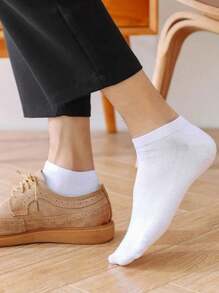 30/10/1 Pair Men/Women's Solid Color Breathable Low-Cut Ankle Socks, Odor-Resistant, Casual Summer Short Socks