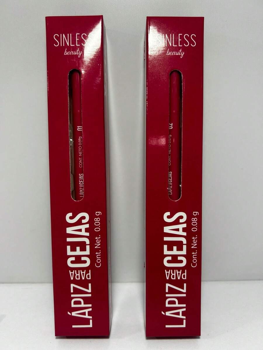 Lápiz para ceja retráctil, mina delgada y precisa, color natural, fácil de usar, duración prolongada y resistente al agua.