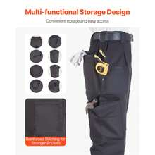 FR Pants For Men Flame-Resistant Cargo Pants Multi-Pockets XL Size Black - 黑色 - 查看 5