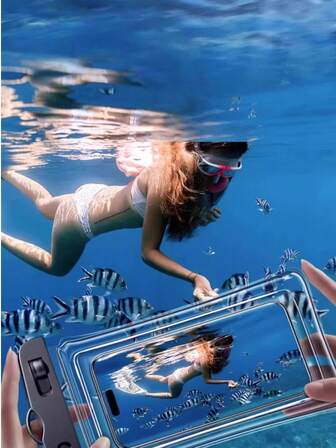 1pc Waterproof Bag Universal Waterproof Phone Pouch Airbag Waterproof Cell Phone Bag Swimming Underwater Waterproof Phone Case Beach Cellphone Dry Bag For Smartphone Christmas, Halloween Gifts, Home. Room, Birthday, New Year, Accessories, Friends, Funny Gifts,Summer,Beach