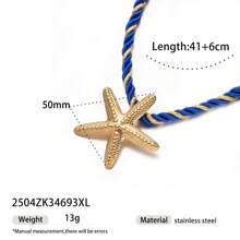 1pc Fashionable Luxury 18K Gold Stainless Steel Sea Conch, Starfish And Sun Pendant Necklace, Versatile Accessory For Women