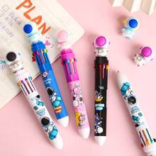 10-In-1 Multicolor Ballpoint Pen Set With Astronaut Design, 2 Pack