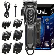 Keme Barber Blading Hair Cutting Machine Clipper Grooming Cordless Rechargeable Professional Shaver Clippers KM-1071