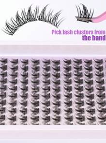 Himirell 120 件漫画睫毛簇 C 卷漫画睫毛混合 10-12 毫米仙女睫毛簇纤细自然睫毛柔软舒适 DIY 簇单根假睫毛，易于佩戴，可重复使用，适合日常化妆睫毛簇、睫毛簇、单根睫毛、睫毛、假睫毛