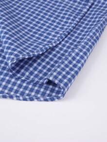 Luxury Wingtip Collar Dress Shirt For Groom, Stretch Comfort Fit, Wrinkle-Free & Breathable Fabric, Self-Tie Bow Tie, Black Tie Wedding & Gala Essentials - Màu xanh đậm và trắng - Xem 6