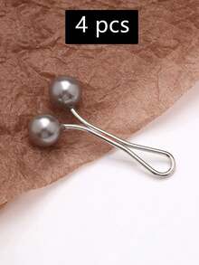 2/4 Peças Conjunto de Broches e Alfinetes em Liga Metálica em Formato de U - Alfinetes de Segurança Metálicos Multiuso para Lenços, Calças, Golas e Punhos - Sem Eletrodeposição, Destacável, Design Sem Costura, Acessórios de Halloween, Dia dos Professores