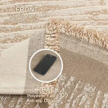 Sofa Cover For 3 Seater/4 Seater Sofa Throw Blanket For Pets, Non-Slip Sofa Protector With Tassels, L Shape Sofa Quilt Cover All-Season Multi-Use Couch Cover, Modern Design Sofa Slipcover For Living Room Home Furniture Protector - Khaki - View 8