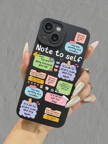 1PC  Black Slogan & Graphic Pattern Full TPU Shock-Proof Phone Case, Compatible With Apple 16, 15, 14, 13, 12, 11 Pro Max, Series Waterproof Anti-Fall Scratch Resistant-For-Your-New-,For  17 Pro Max,Christmas Phone Case,Cute Phone Cases - Kiểu 1 (1 CÁI) - Xem 3