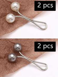 2/4 Peças Conjunto de Broches e Alfinetes em Liga Metálica em Formato de U - Alfinetes de Segurança Metálicos Multiuso para Lenços, Calças, Golas e Punhos - Sem Eletrodeposição, Destacável, Design Sem Costura, Acessórios de Halloween, Dia dos Professores