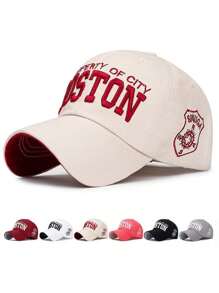 1 件男女通用棒球帽，做旧复古数字刺绣，街头风格设计，防晒，适合春夏户外活动