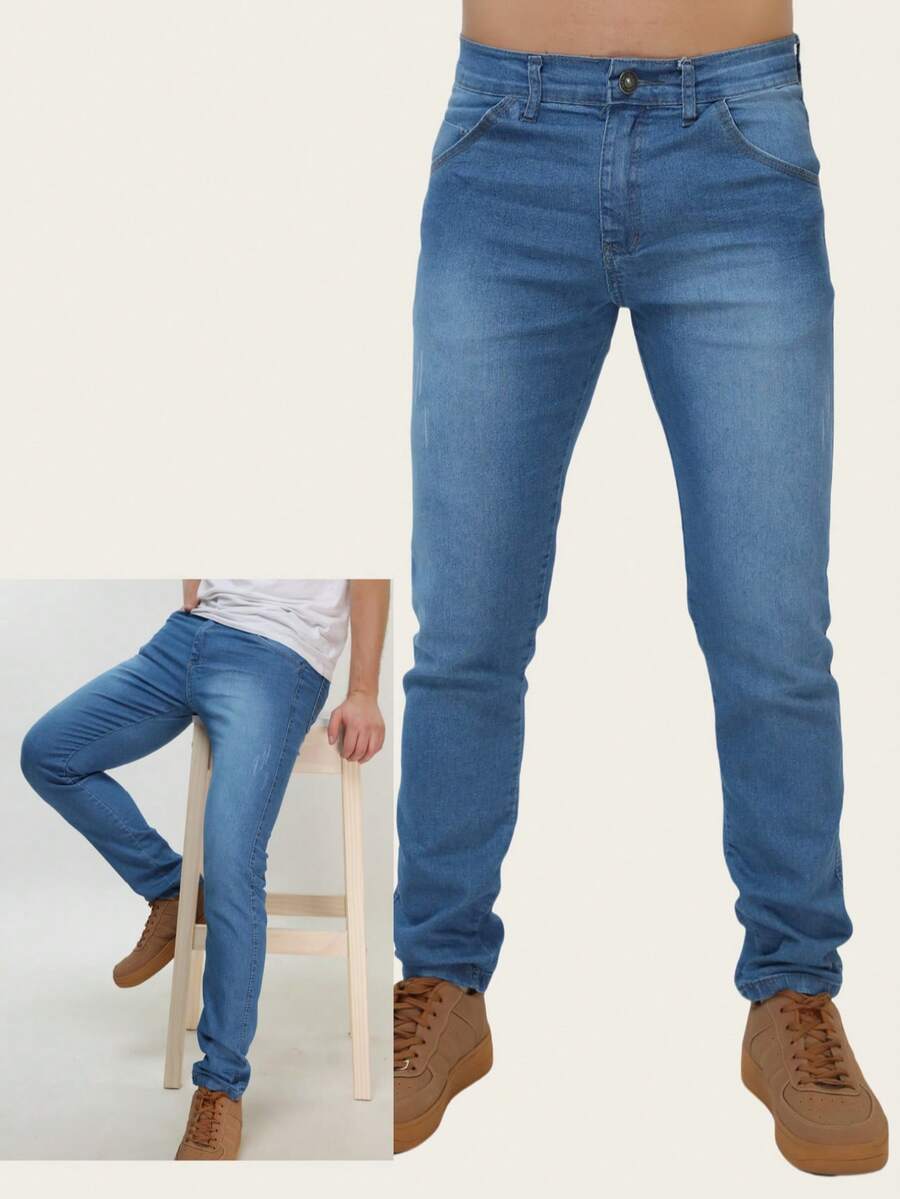 MEN'S JEANS WITH ELASTANE - Medium/1-Piece - 查看 1