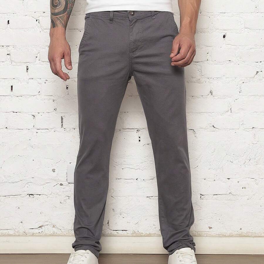 Men's Tailored Twill Trousers, Sporty Fine, Knife Pocket, Built-In Pocket - CHUMPO - 查看 1