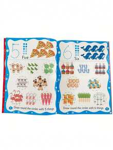 Caderno de prática de caligrafia com alfabeto e números em inglês A4, livro de exercícios educativos para aprendizagem precoce apagável