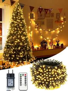 10m/100m girlanda świetlna LED do użytku zewnętrznego, girlanda świąteczna z pilotem, lampki choinkowe, używane na imprezy noworoczne, tarasy ogrodowe, dekoracje na Halloween, dekoracje świąteczne, dekoracje świąteczne, choinka, prezent, dekoracja na Święto Dziękczynienia, wesele, wystrój domu, wystrój domu, wystrój jesienny, dekoracje urodzinowe, prezenty, artykuły imprezowe, do użytku wewnątrz i na zewnątrz, ogród, dekoracje świąteczne, dekoracje na Halloween, dekoracje ścienne, ozdoby na Halloween