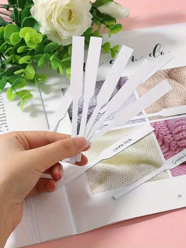 2000/1600/1200Pcs Tiras de teste descartáveis para purificadores de ar, tiras de teste de fragrâncias, tiras de borrão de fragrâncias, cartões perfumados, tiras difusoras de óleo essencial, usadas para testar a fragrância do óleo essencial do purificador de ar (branco)