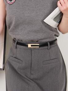 1pc Women's Black Vintage Versatile Thin Belt, Suitable For Dresses, Shirts, Pants For Everyday Use Fall, Autumn, Halloween - Thin Belt - View 10