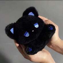 1 件可爱毛绒泰迪熊娃娃，带 emo 脸 - 毛绒动物玩具，适合女孩、生日/圣诞节/情人节礼物、可爱家居装饰