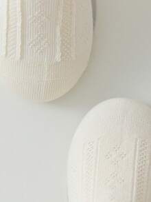 5 Pairs Girls' Lace Trim Socks, Cotton, Spring/Autumn - Multicolor - View 2