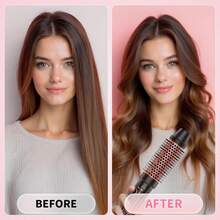 5 合 1 卷发棒，3 筒卷发棒套装，带热刷（1.5 英寸）和 5 个可互换陶瓷卷发棒（0.35 英寸-1.25 英寸），2 个温度加热设置，包含梳子和防护手套和 2 个夹子 - 英規插(220-240V) - 查看 8