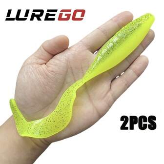 Double Set High Elastic PVC Simulation Roll Tail Soft Bait Lure Fishing Group Accessories Suitable For Bass/Trout/Dogfish/Giraffe/Sea Bass Sensitive Swimming Postur