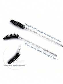 100 件/50 件/10 件高品质一次性眼部黑色刷 - 柔软、温和、精确的睫毛延长、眉毛和化妆刷，适合中性皮肤 - 无香味，ABS 塑料棒，棕榈刷设计，易于使用 - 妈妈的眼妆套装