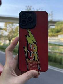 1-1pc New Creative Red 95 Pattern Protective Phone Case Compatible With Iphone 16 Pro Max, 11/12/13/14 Plus, XR/7/8 Plus/15 PM Waterproof Shockproof Anti-Fall Scratch Resistant - Style1 (1PCS) - View 3