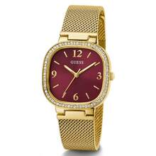 Guess Ladies' Quartz Watch, Stainless Steel Strap, Stainless Steel Case, Waterproof Quartz Movement, Suitable For Daily Gatherings And Other Occasions GW0354L4 - Red - View 1