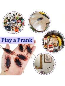 5/10/20 件，逼真的假蟑螂玩具 - 恶作剧和派对用品、玩具、恶作剧、玩具 - 彩色 - 查看 10