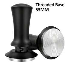 Adjustable Calibrated Constant Force Coffee Tamper | 304 Stainless Steel Flat Bottom Anti-Offset Design, Automatic Spring Rebound, Espresso Coffee Extraction Tool, 51/53/58mm Multi-Size (Please Carefully Compare Specifications To Avoid Size Mismatch)
