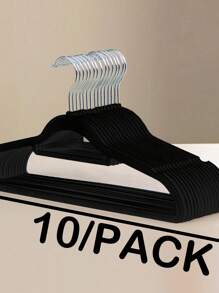 Cabide de roupas flocado estilo adulto, 10/20/40 peças, sem rastros e antiderrapante, cabideiro para calças grossas de uso doméstico, organização de espaço no guarda-roupa, suporte para roupas