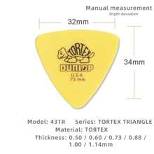 10pcs Dunlop Guitar Picks Delrin Electric Guitar Picks 0.5/0.6/0.73/0.88/1.0/1.14MM Triangle Picks Guitar Parts 6 Kinds Thickness Picks Acoustic Guitar - Multicolor - View 4