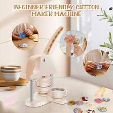 3-In-1 DIY Pin Button Maker Machine With 300 Button Parts - Badge Press For 25/32/58mm Sizes - Pink - View 4